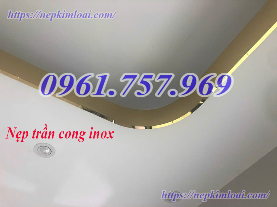 Nẹp inox bo góc trần thạch cao, nẹp inox ốp trần thạch cao