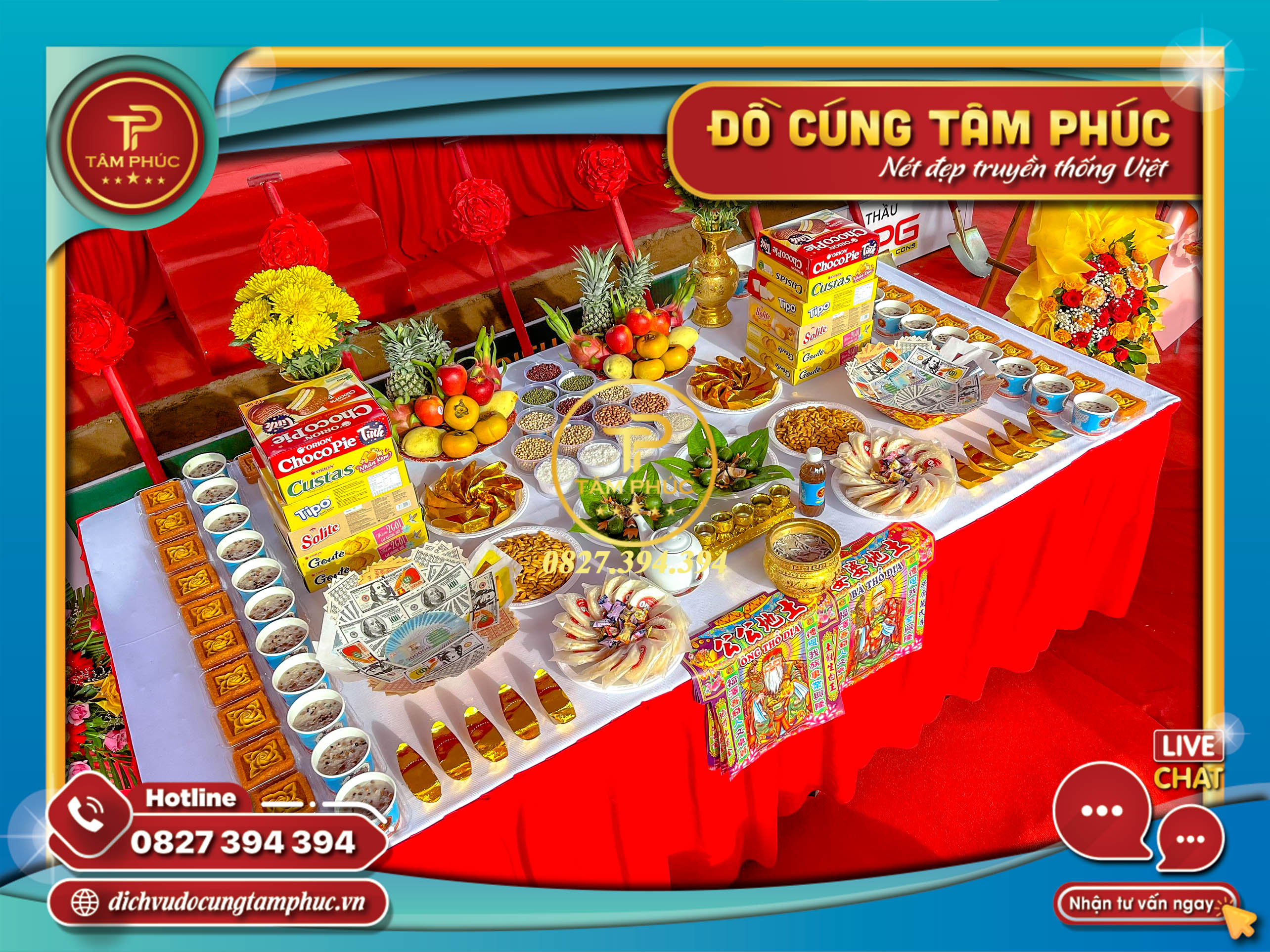 Dịch vụ mâm cúng Động Thổ tại Cần Thơ trọn gói.