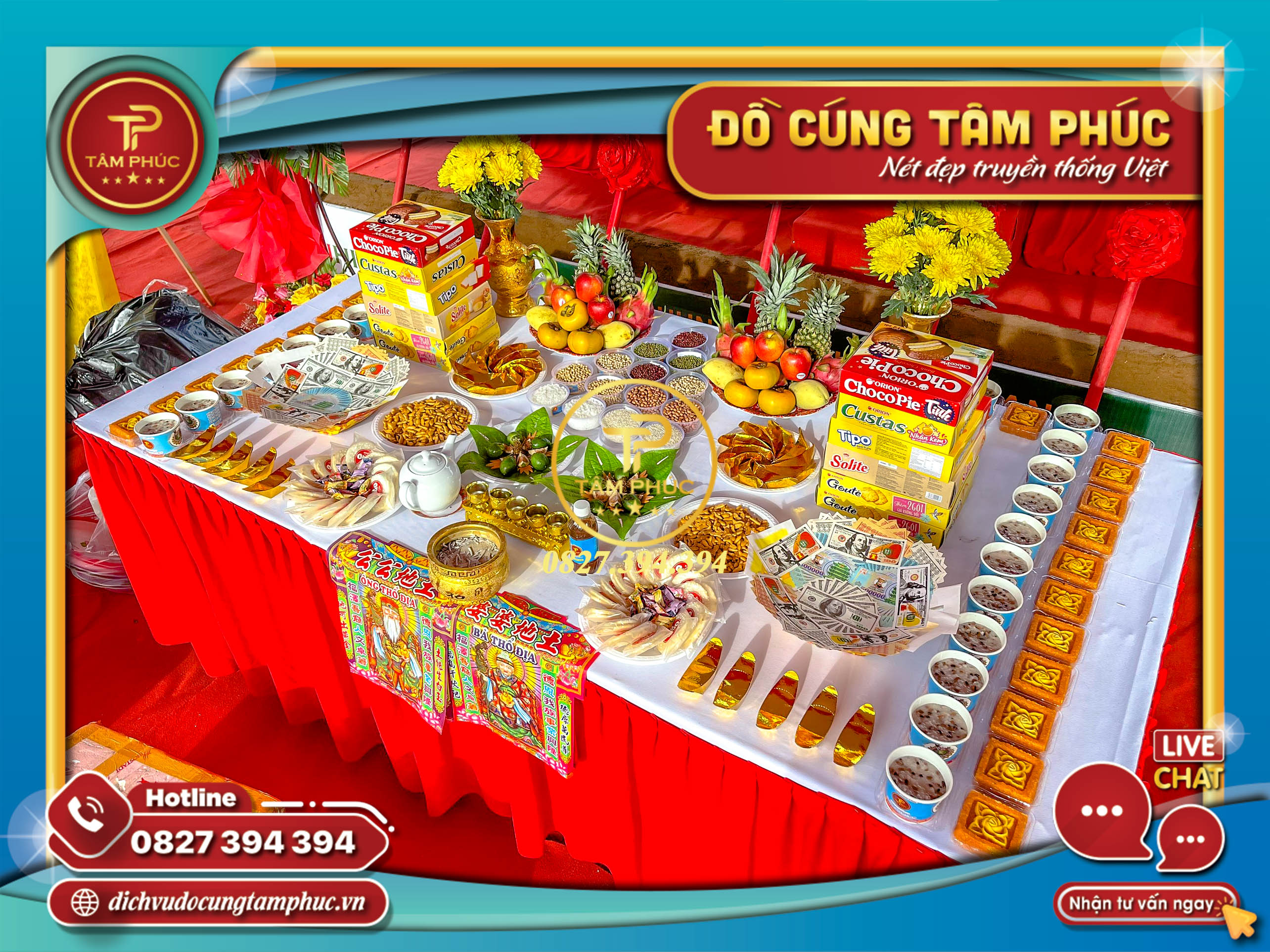 Dịch vụ mâm cúng Động Thổ tại Cần Thơ trọn gói.