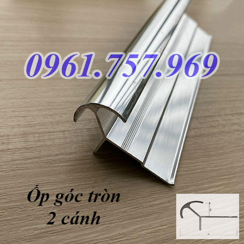 Nẹp bo góc gạch 2 cạnh, nẹp bo tròn 2 cạnh gạch, nẹp góc bo tròn 2 bên