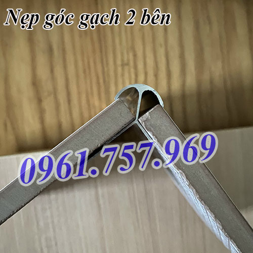 Nẹp bo góc gạch 2 cạnh, nẹp bo tròn 2 cạnh gạch, nẹp góc bo tròn 2 bên