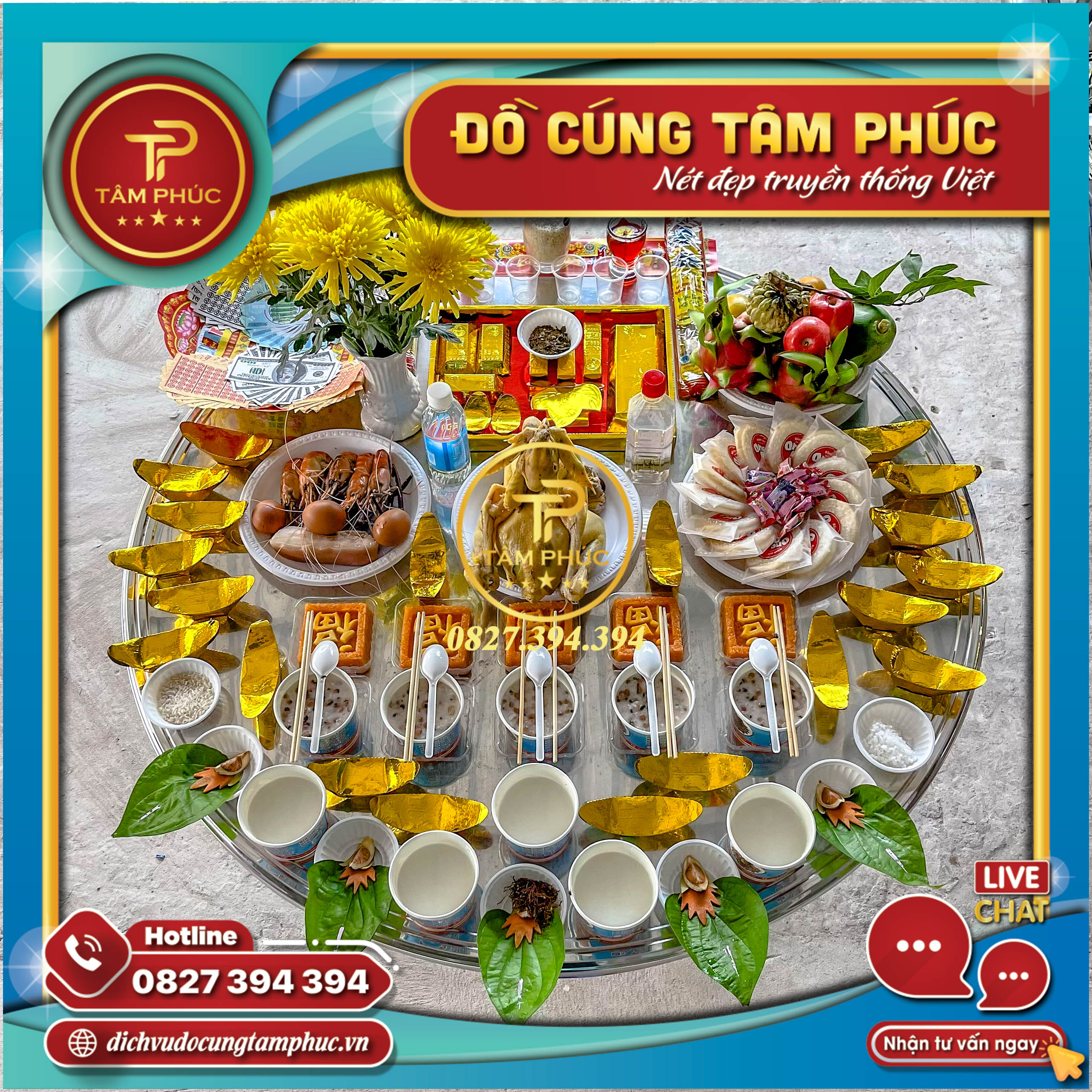 Dịch vụ mâm cúng khai trương tại Cần Thơ.