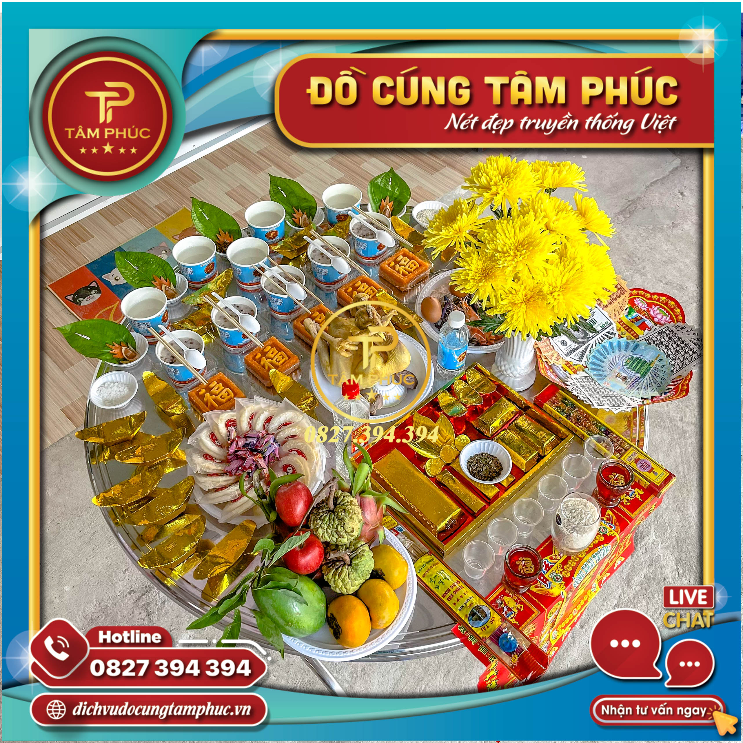 Dịch vụ mâm cúng khai trương tại Cần Thơ.