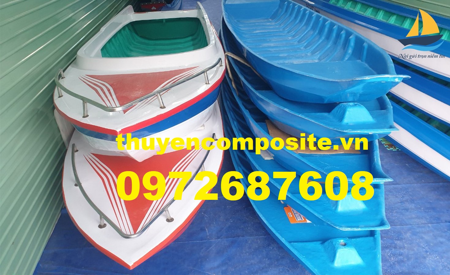 Bán thuyền ghe xuồng nhựa composite, vỏ lãi composite, cano composite