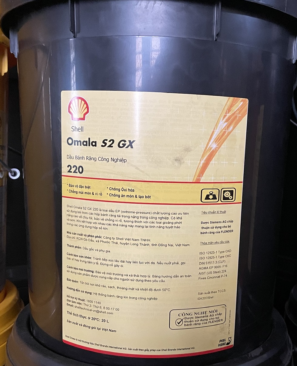 Dầu Nhớt Bánh Răng Shell Omala S2 GX 220 - Dầu Nhớt Shell Chính Hãng