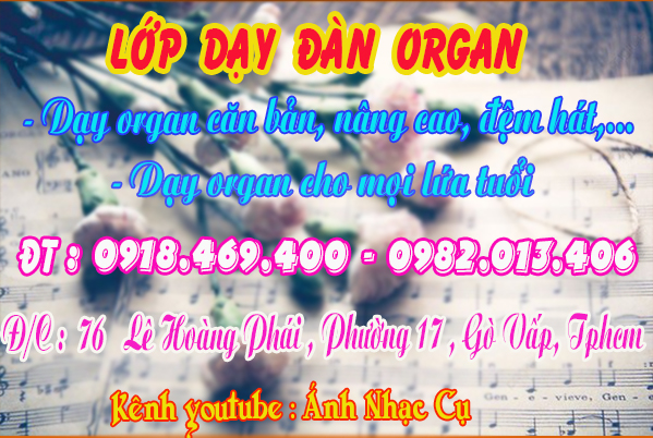 Lớp dạy đàn organ cho mọi lứa tuổi tại gò vấp