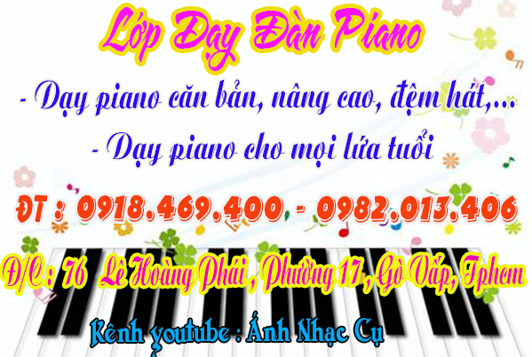 Địa chỉ chỗ dạy đàn piano tại gò vấp, tphcm, sài gòn