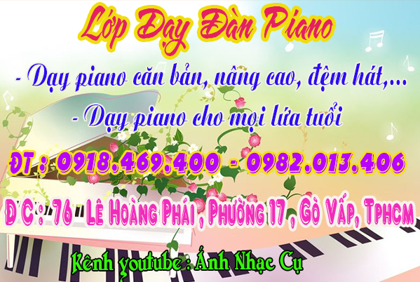 Địa chỉ chỗ dạy đàn piano tại gò vấp, tphcm, sài gòn