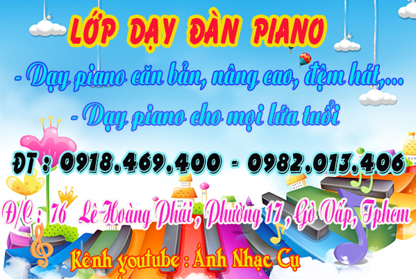 Địa chỉ chỗ dạy đàn piano tại gò vấp, tphcm, sài gòn