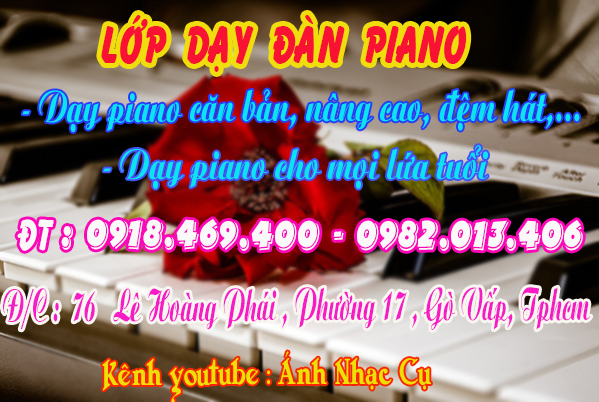 Địa chỉ chỗ dạy đàn piano tại gò vấp, tphcm, sài gòn