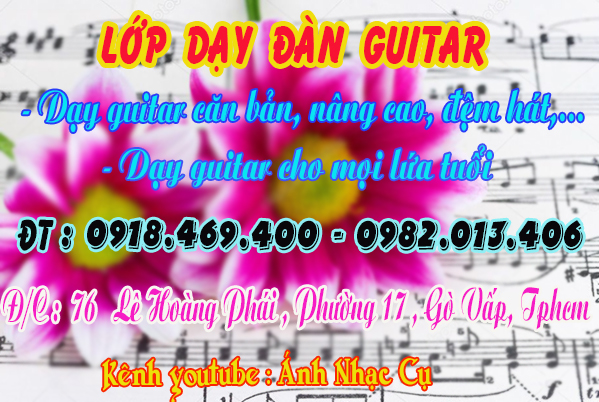 Lớp học đàn guitar uy tín chất lượng tại gò vấp