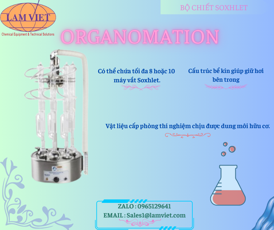 Bộ chiết Soxhlet - Hãng sản xuất : Organomation