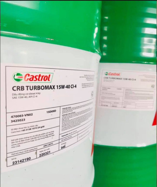 Đại lý mua bán Dầu động cơ Castrol CRB Tubomax 20W50 Ci-4 chính hãng.