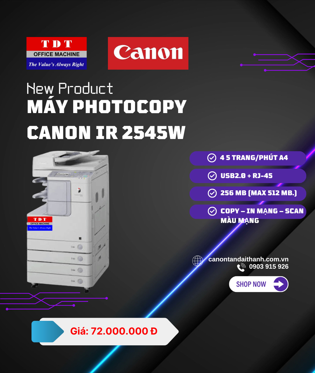 Bán máy Photocopy đa chức năng phục vụ cho việc in - photo - scan