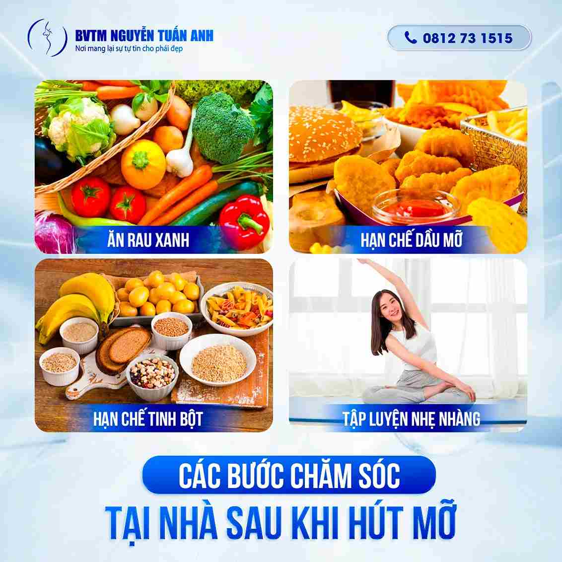 BS Thẩm Mỹ  Nguyễn Tuấn Anh - Những Cách Chăm Sóc Sau Hút Mỡ Tại Nhà