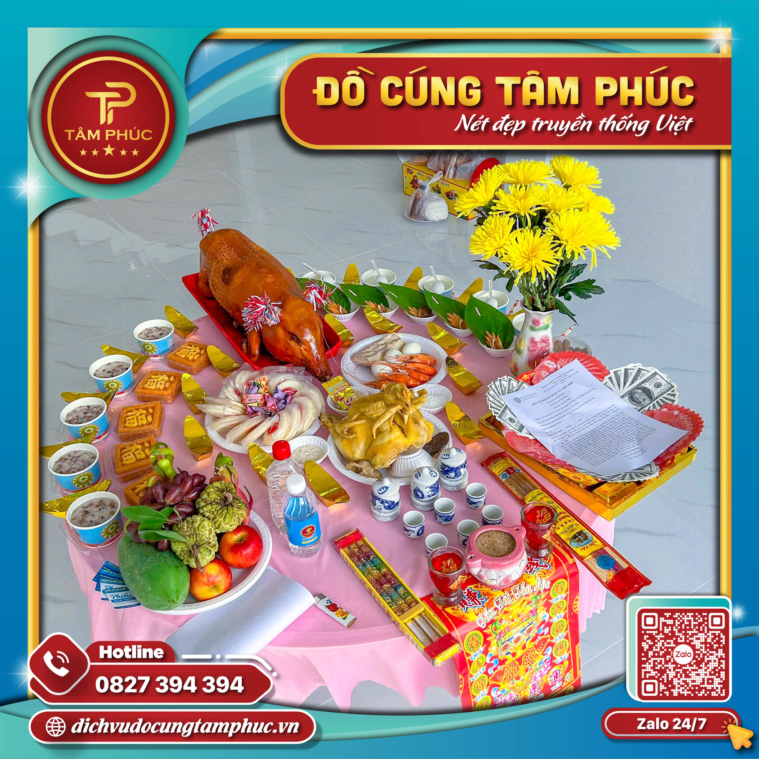 Mâm cúng vào nhà mới trọn gói tại Cần Thơ.