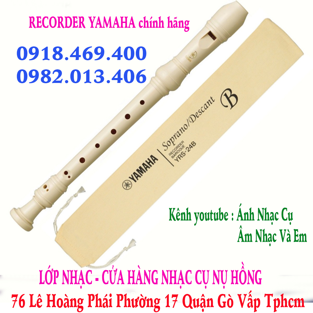 Địa chỉ shop bán sáo recorder Yamaha chính hãng tại gò vấp, tphcm