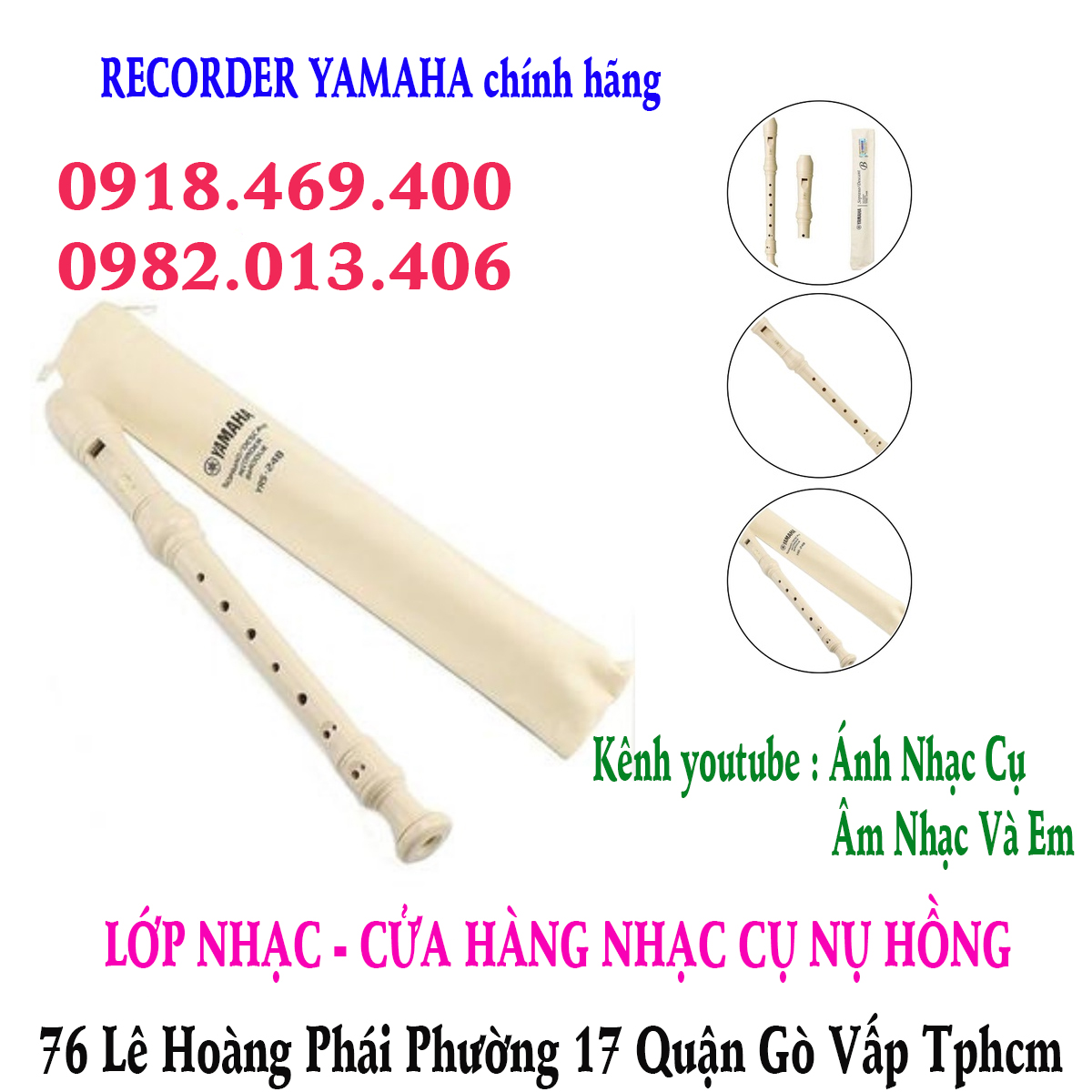 Địa chỉ shop bán sáo recorder Yamaha chính hãng tại gò vấp, tphcm