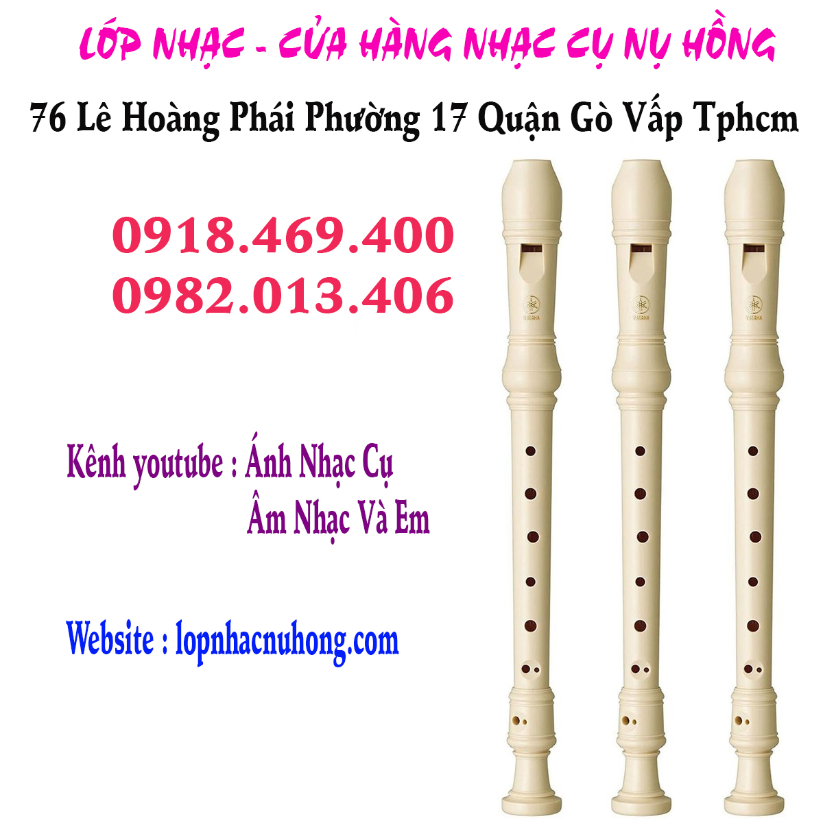 Địa chỉ shop bán sáo recorder Yamaha chính hãng tại gò vấp, tphcm