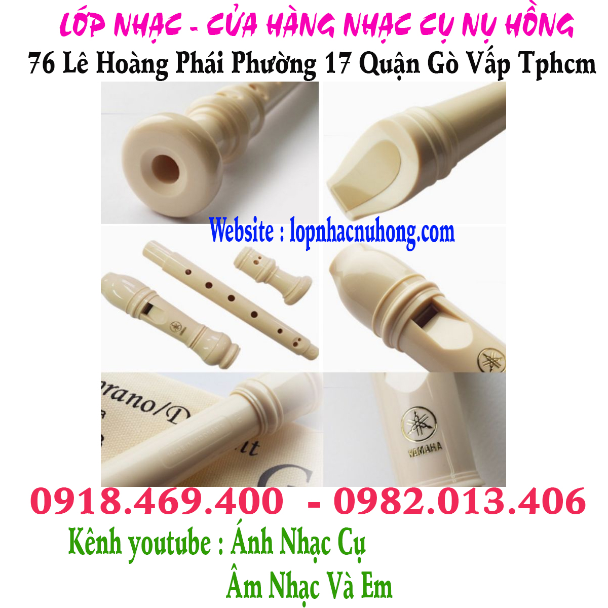 Địa chỉ shop bán sáo recorder Yamaha chính hãng tại gò vấp, tphcm