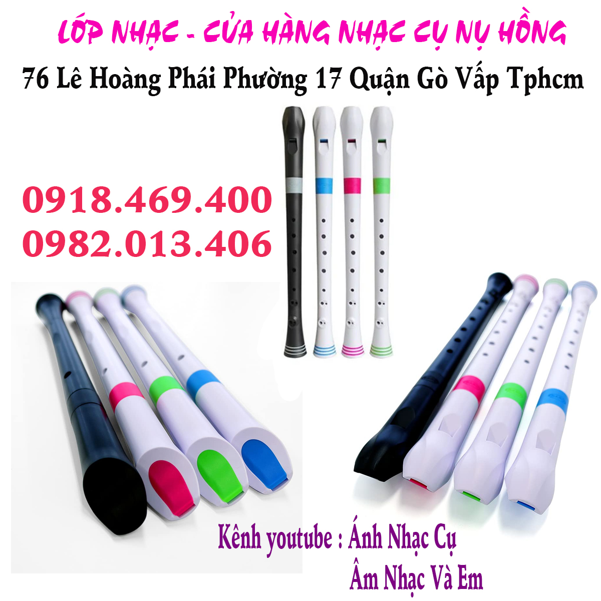 Địa chỉ nơi bán sáo recorder hiệu Nuvo nhiều màu đẹp, gò vấp, sài gòn