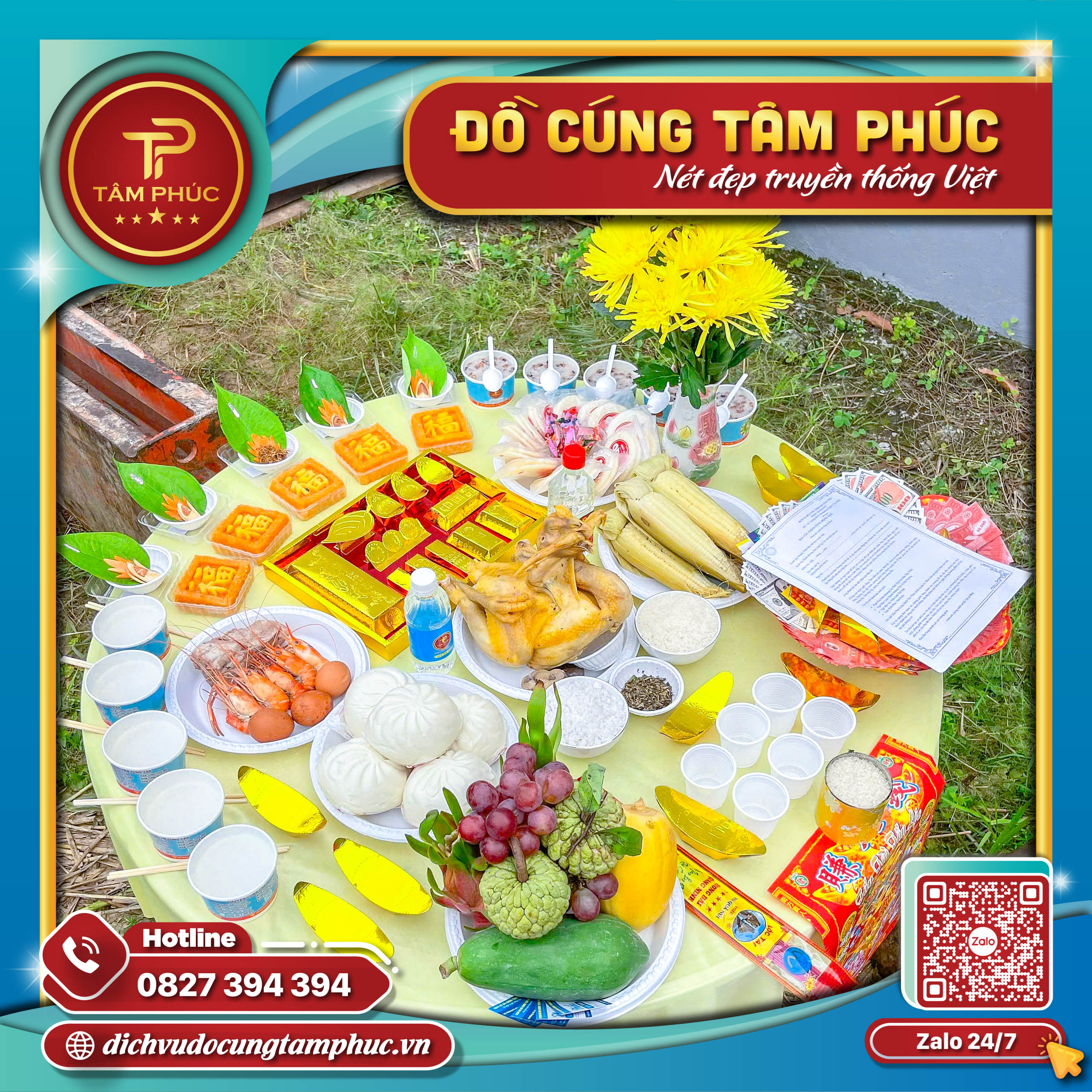 Mâm cúng động thổ bình an cho mọi công trình.