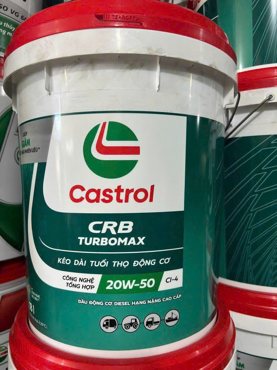 Nhớt Castrol CRB Turbomax 20W-50 CI-4 chính hãng, Giá Tốt tại TPHCM.