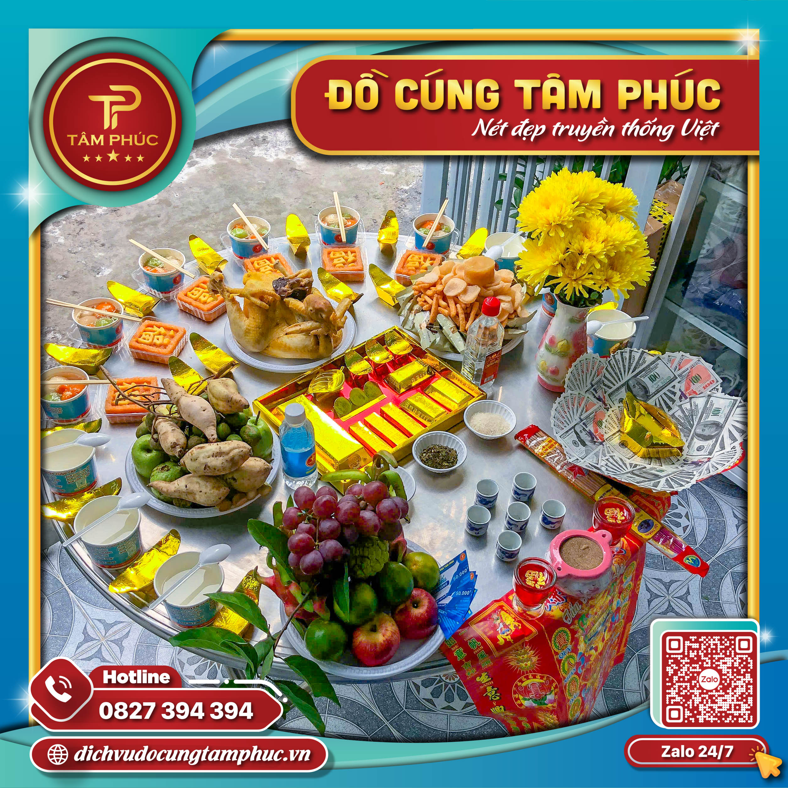 Mâm cúng cô hồn mang lại bình an cho gia chủ.