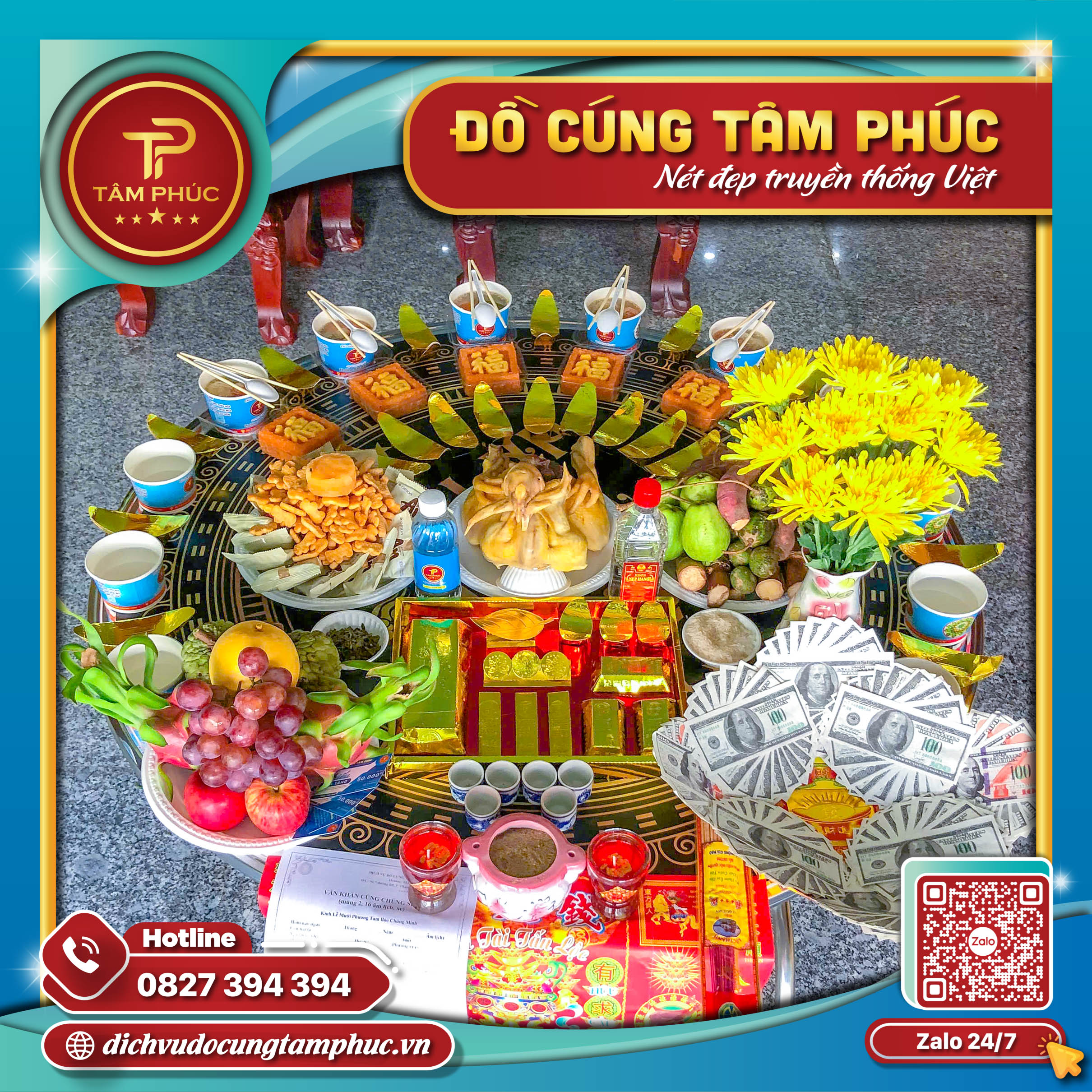 Mâm cúng cô hồn mang lại bình an cho gia chủ.