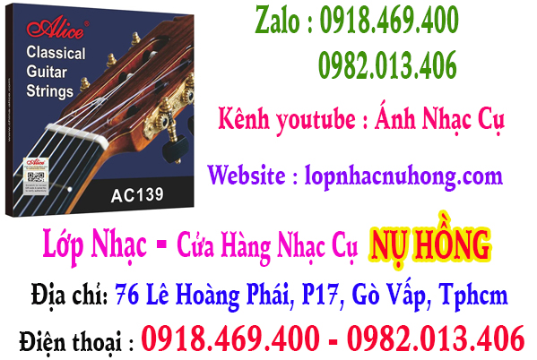 Nhận thay dây đàn guitar thùng lấy liền tại gò vấp