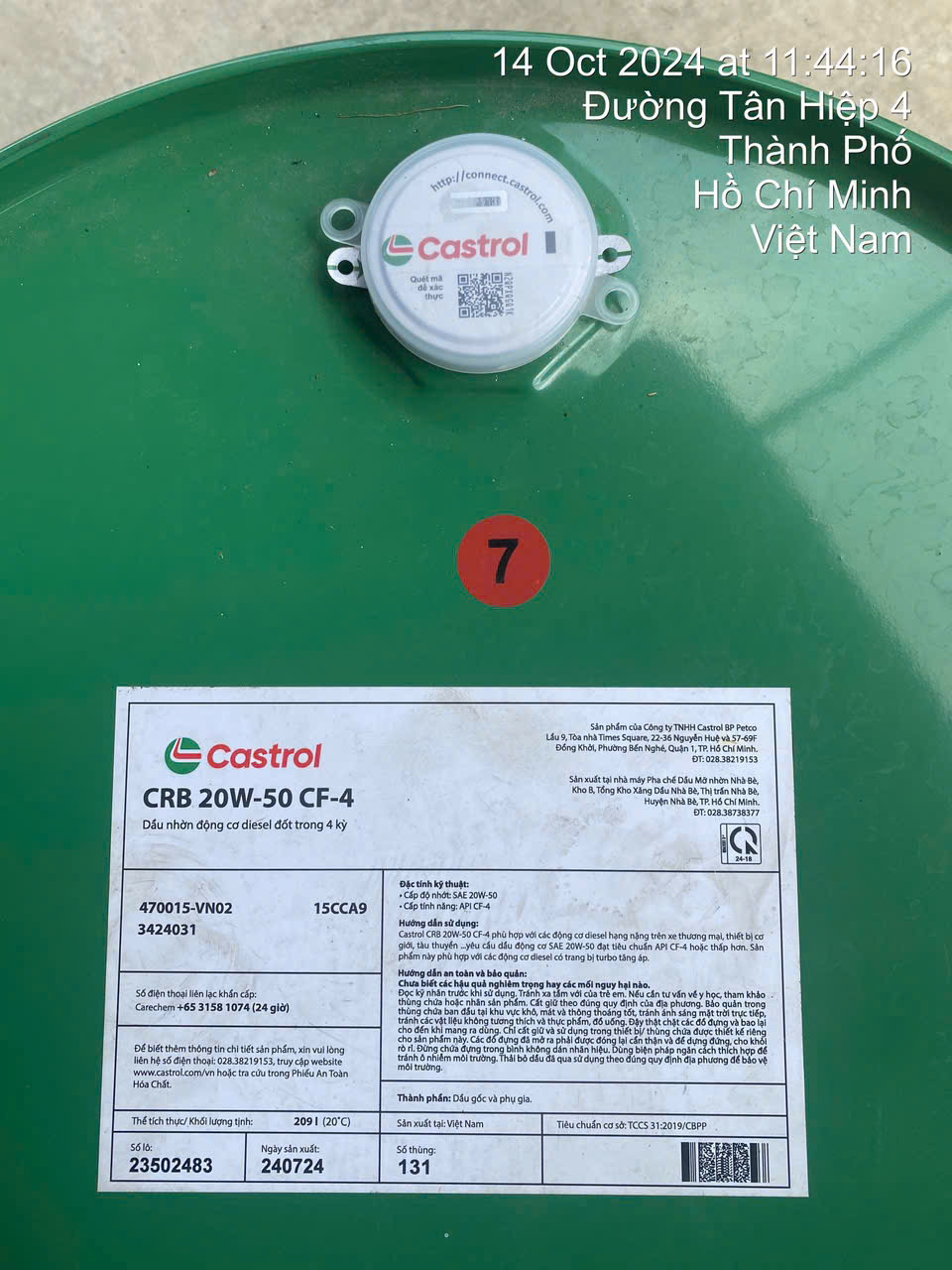 Dầu động cơ Castrol CRB 20w50 CF-4 chính hãng, Giá Tốt tại TPHCM.