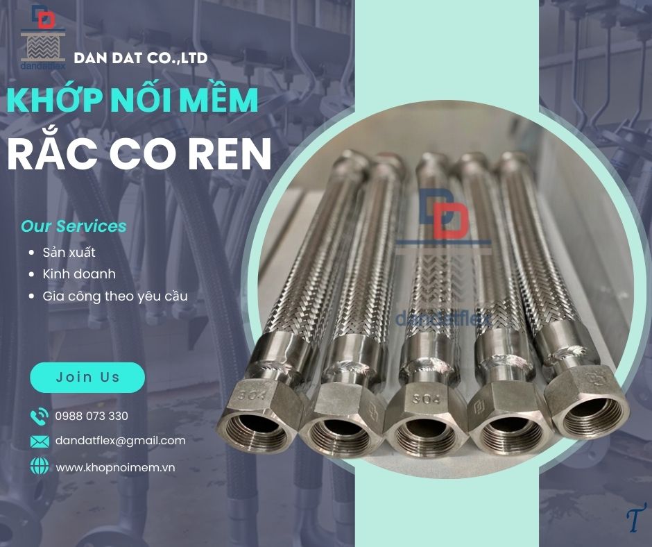 Cung cấp khớp nối kim loại, khớp nối mềm inox, khớp nối kim loại 304