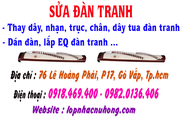 Địa chỉ sửa đàn tranh tại gò vấp, tphcm, sài gòn