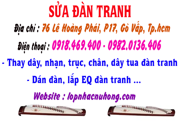 Địa chỉ sửa đàn tranh tại gò vấp, tphcm, sài gòn