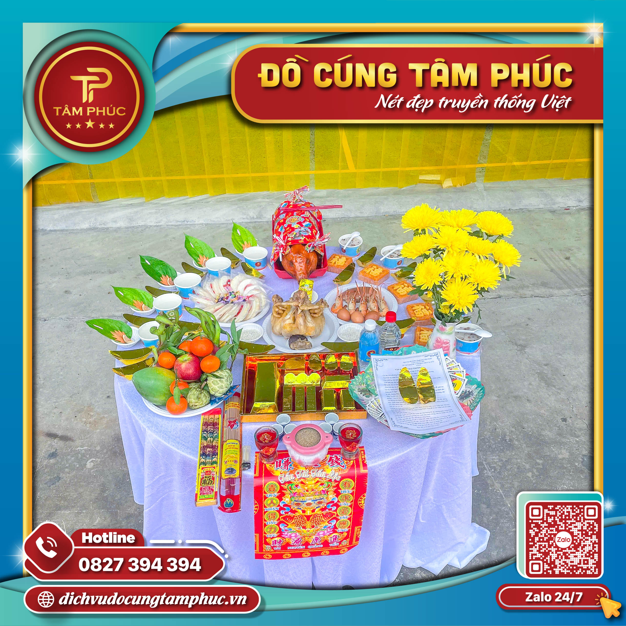 Mâm Cúng khai Trương Trọn Gói - Đúng Nghi lễ, Đủ Lễ Vật, Đón Phú Quý