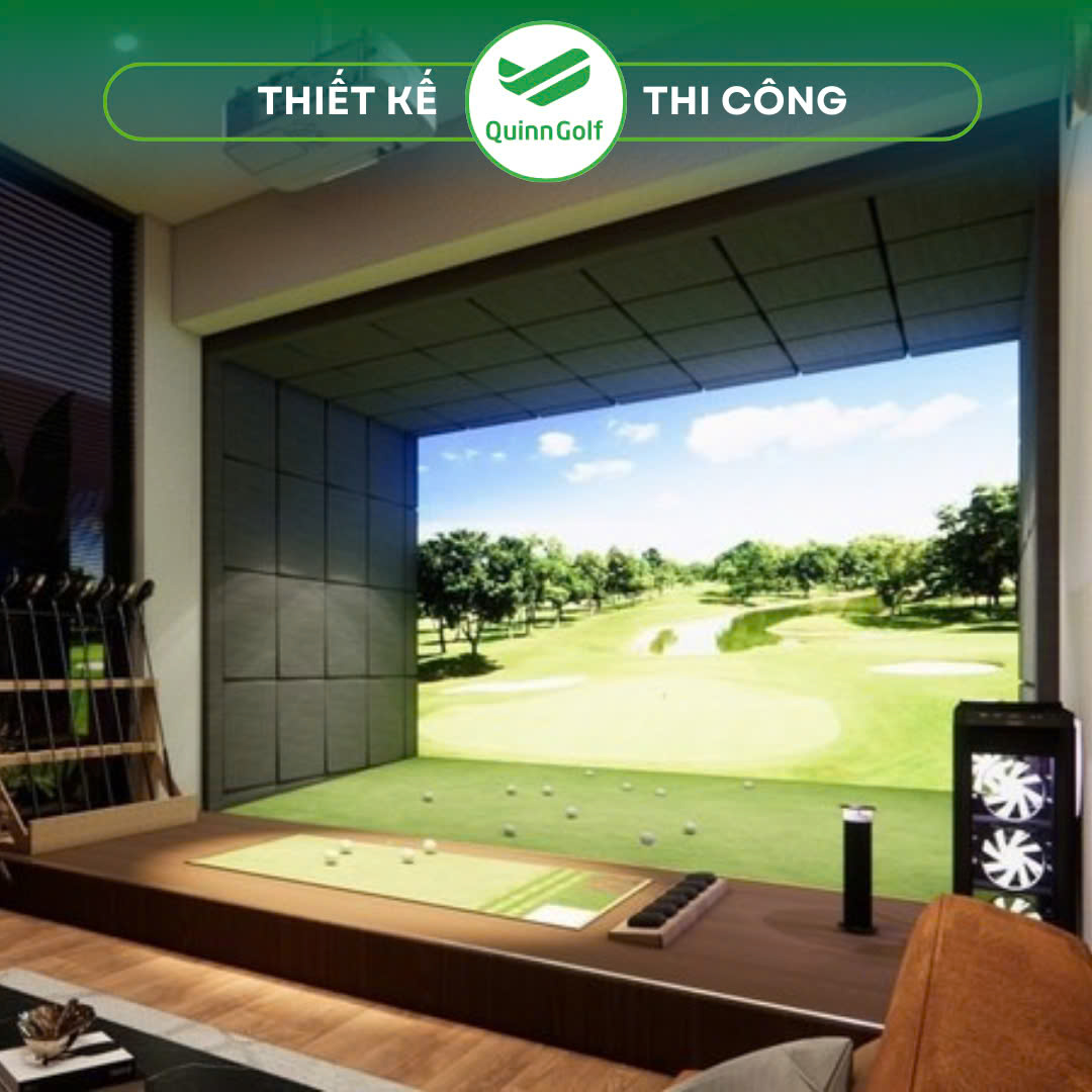 Quinn Golf - Thiết kế và Thi công phòng Golf 3D