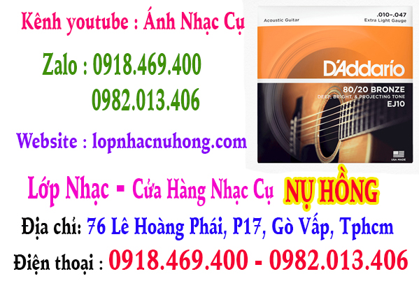 Chuyên thay dây đàn guitar chính hãng của Mỹ tại gò vấp, tphcm