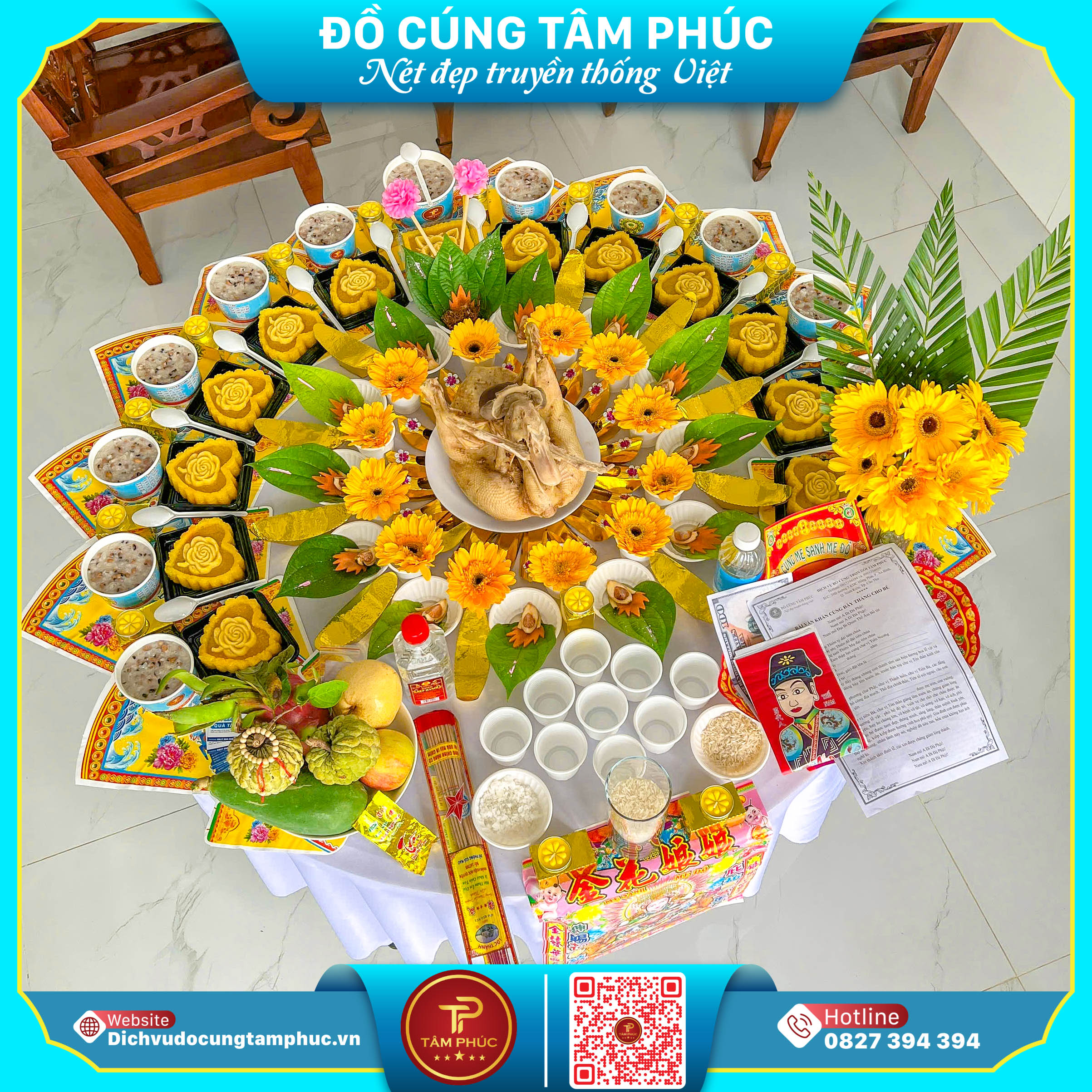 Mâm cúng đầy tháng trọn gói, đầy đủ cho bé yêu tại Cần Thơ.