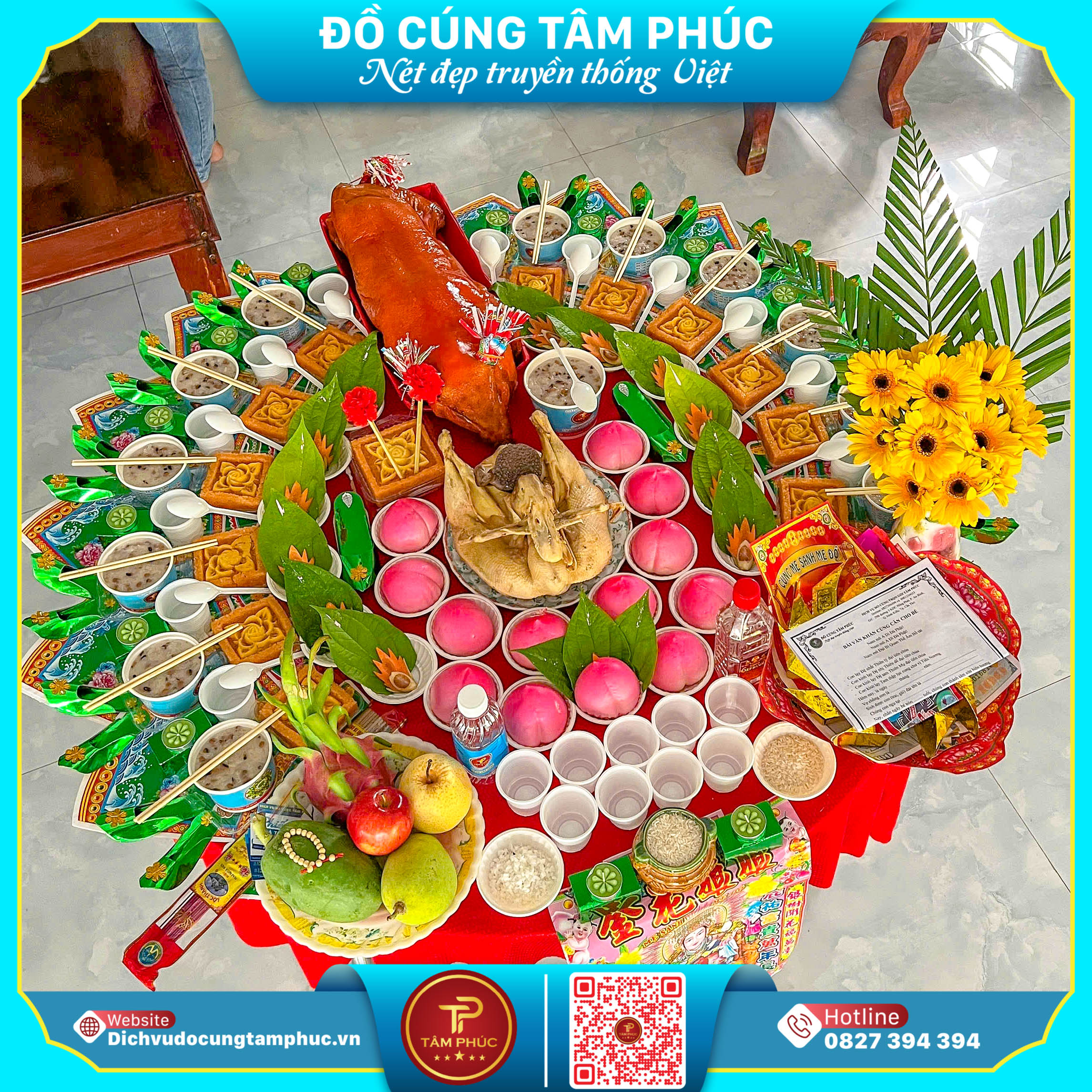 Mâm cúng đầy tháng trọn gói, đầy đủ cho bé yêu tại Cần Thơ.