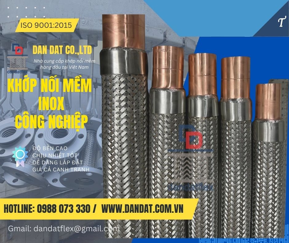 Khớp nối chống rung máy bơm, khớp nối mềm rắc co vi sinh, khopnoimem