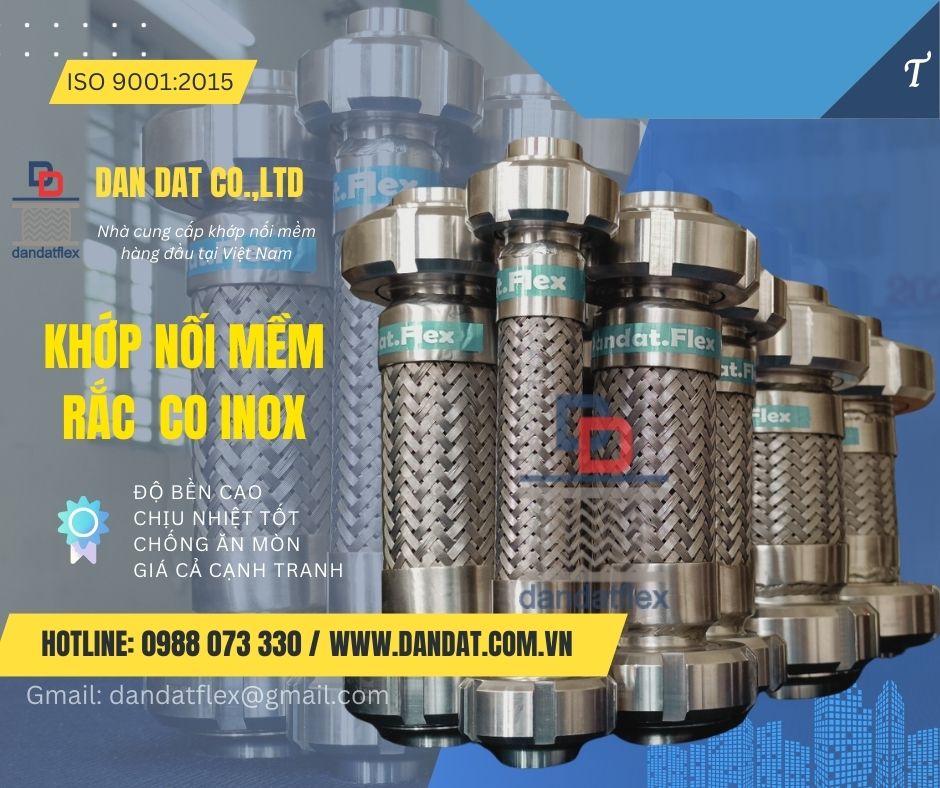 Khớp nối chống rung máy bơm, khớp nối mềm rắc co vi sinh, khopnoimem