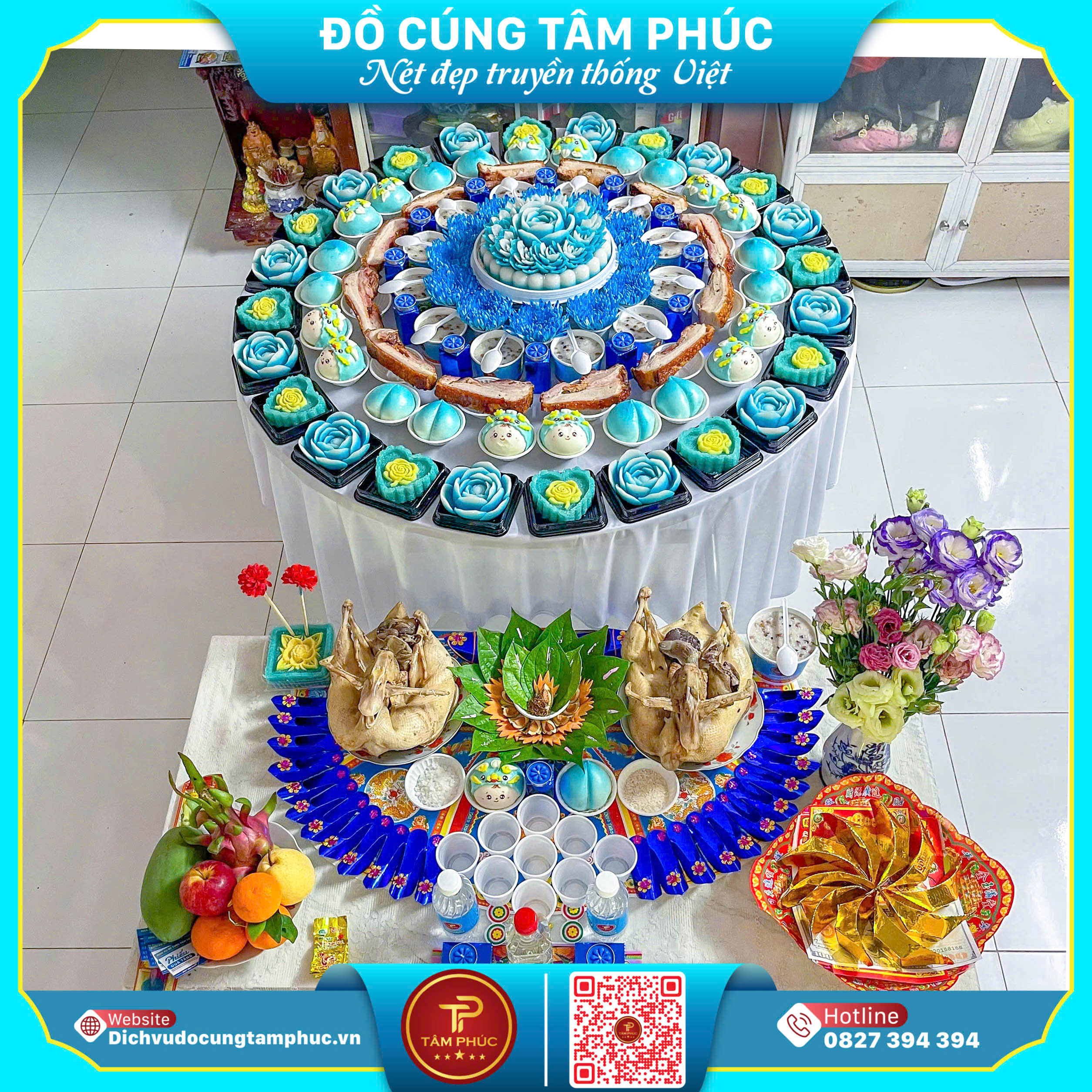 Ý nghĩa loài hoa trên mâm cúng mụ của bé.