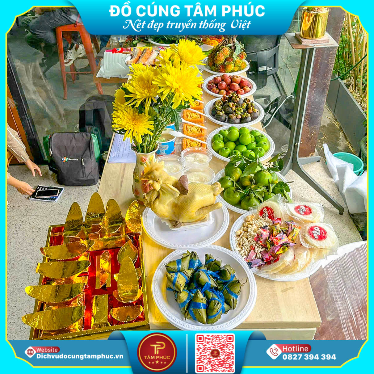 Mâm cúng tết đoan ngọ, mùng 5 tháng 5 âm lịch tại Cần Thơ.