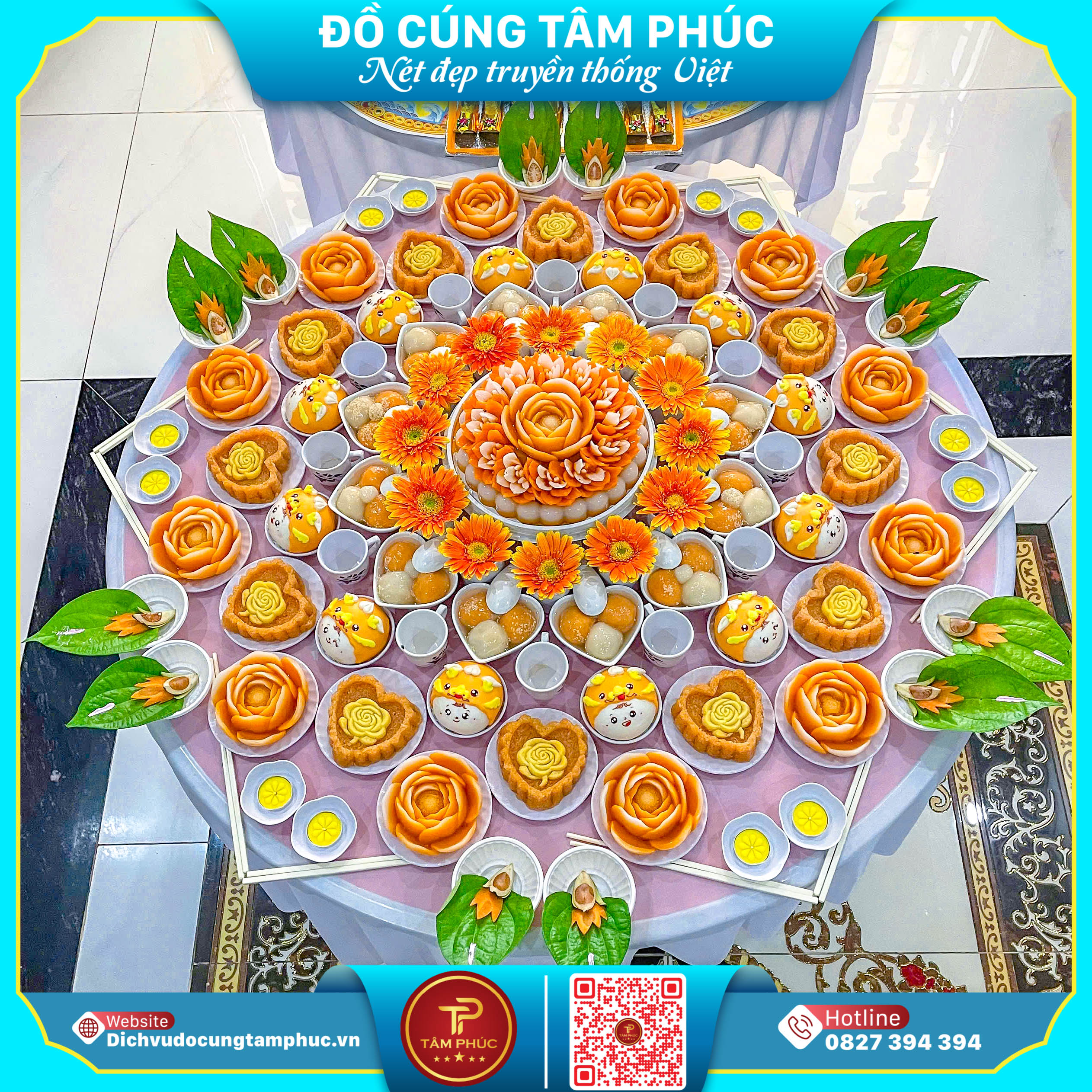 Xôi chè trong mâm cúng mụ cho bé tại Cần Thơ.