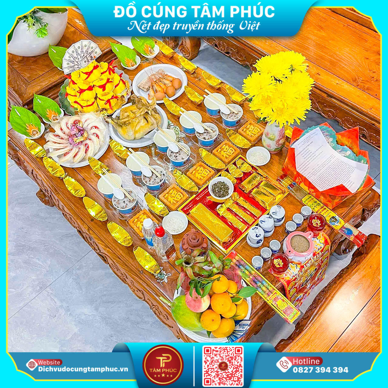 Mâm cúng vào nhà mới trọn gói Tại Cần Thơ.