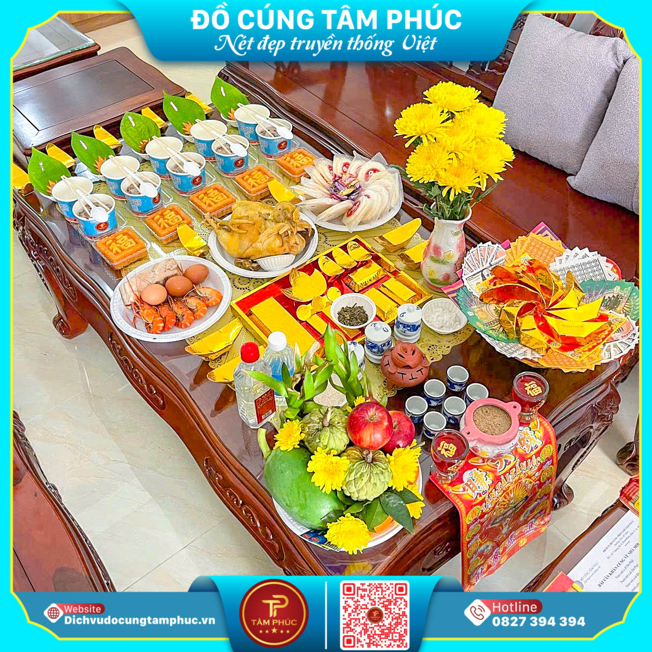 Mâm cúng vào nhà mới trọn gói Tại Cần Thơ.