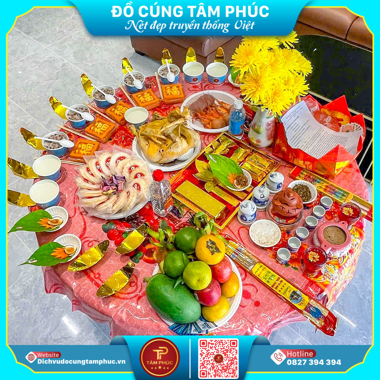 Mâm cúng vào nhà mới trọn gói Tại Cần Thơ.