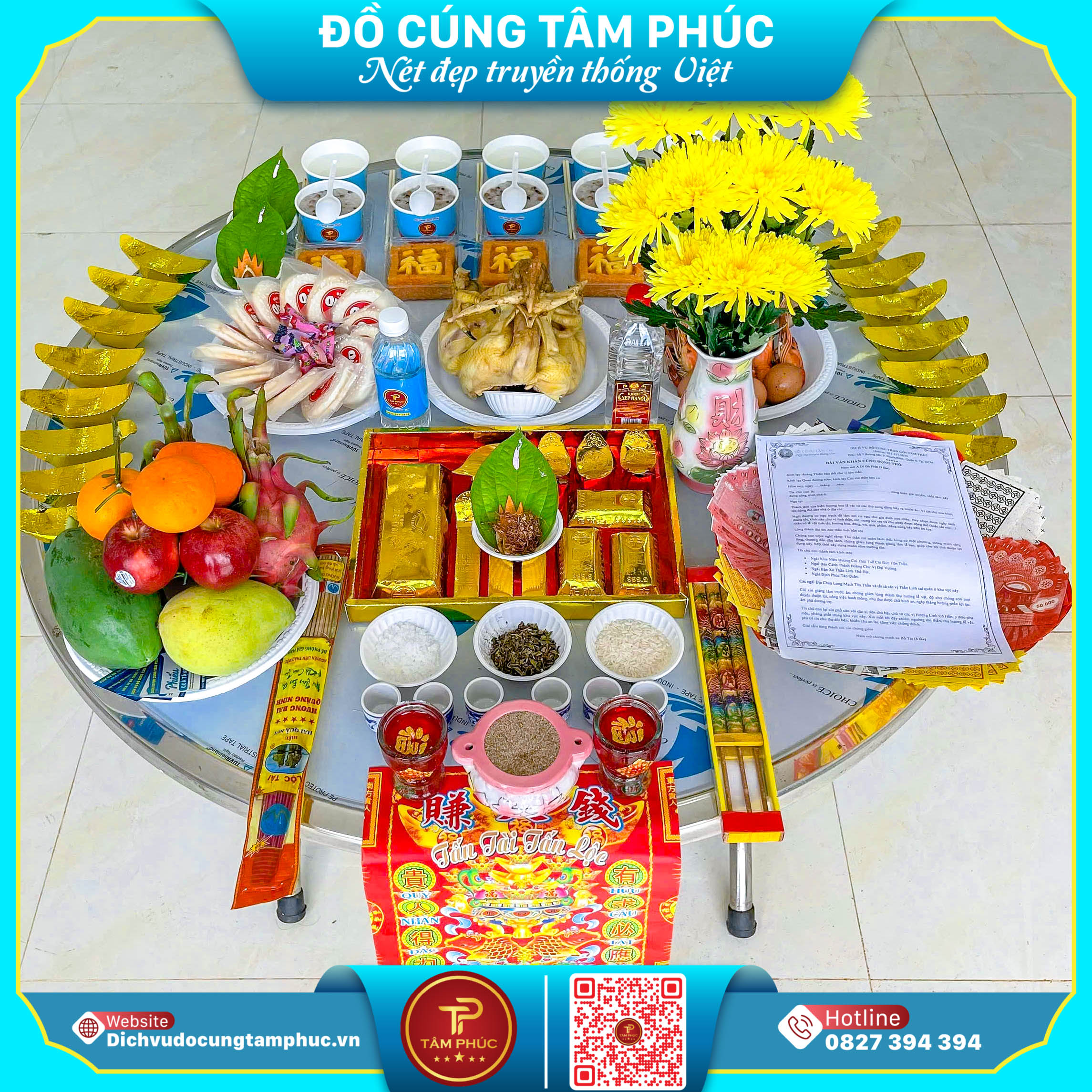 Mâm cúng động thổ trọn gói Tại Cần Thơ.
