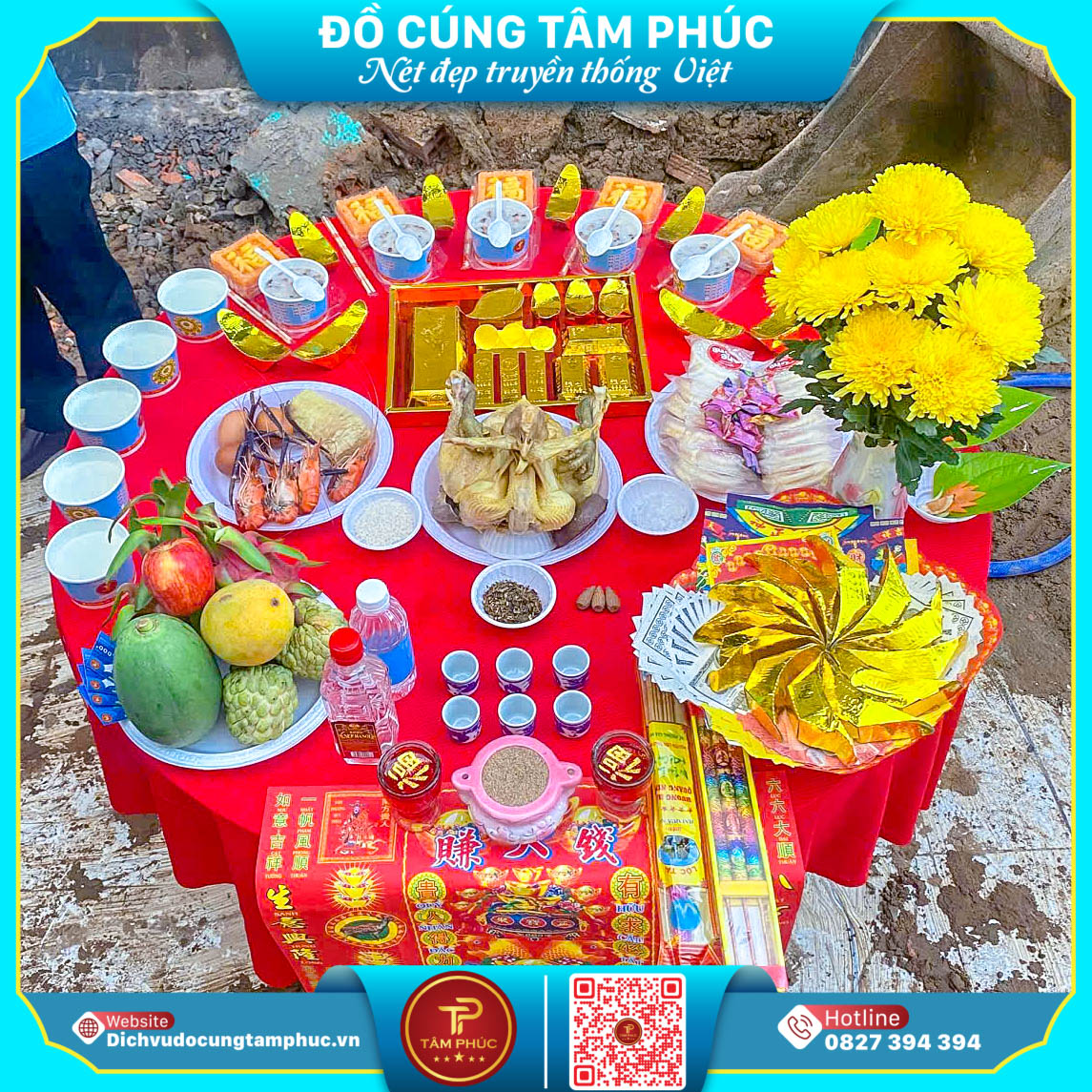 Mâm cúng động thổ trọn gói Tại Cần Thơ.