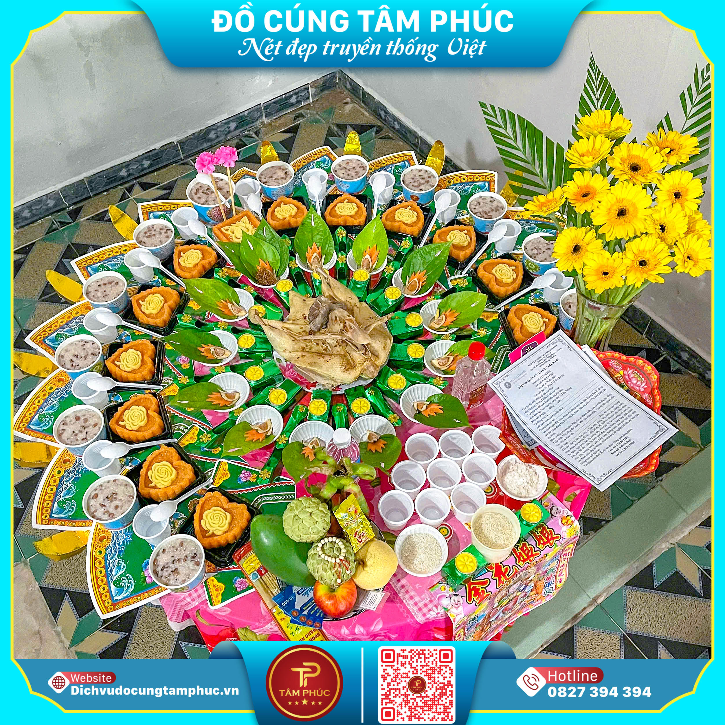 Mâm cúng thôi nôi, đầy tháng trọn gói Tại Cần Thơ.